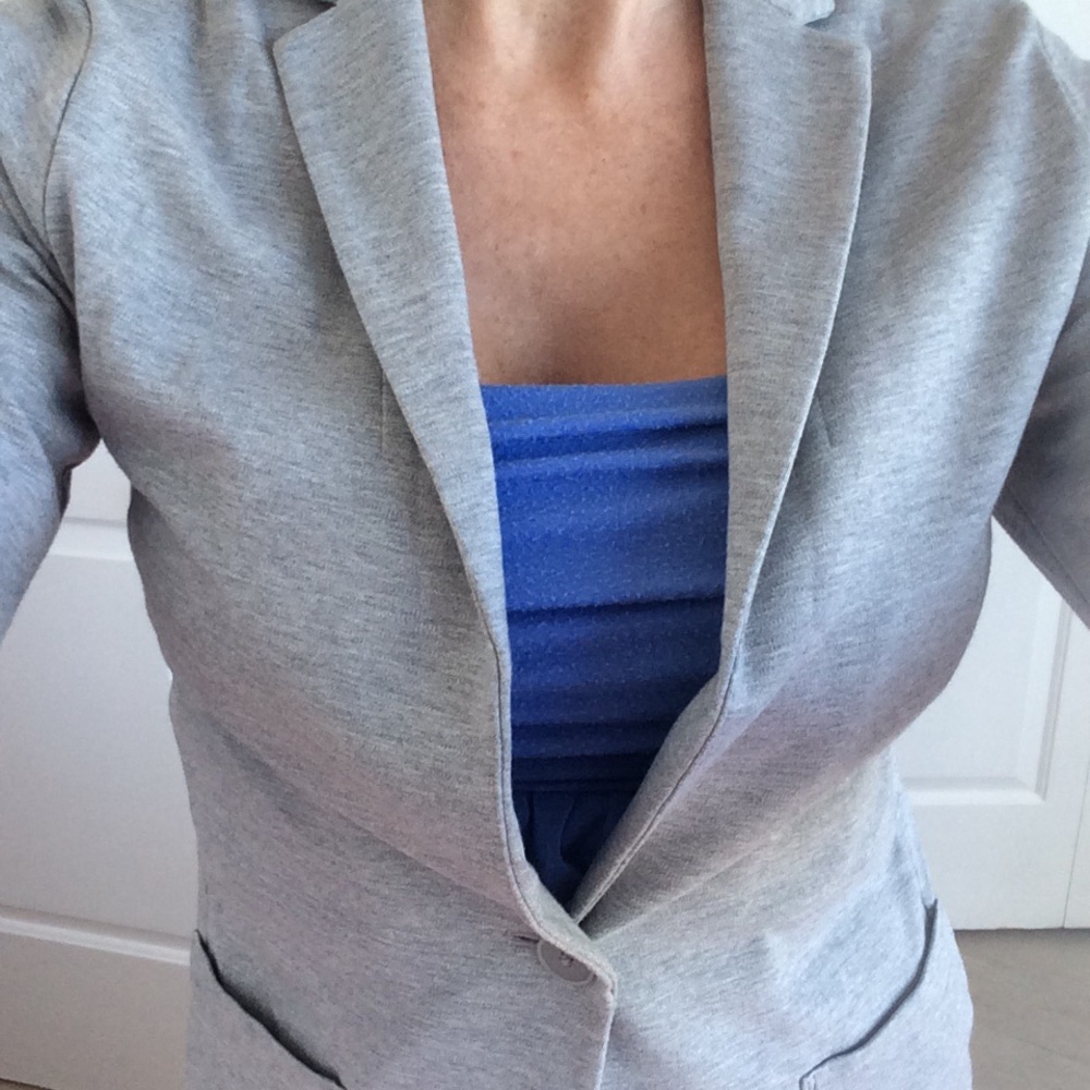 Casual Fitted gray Blazer
